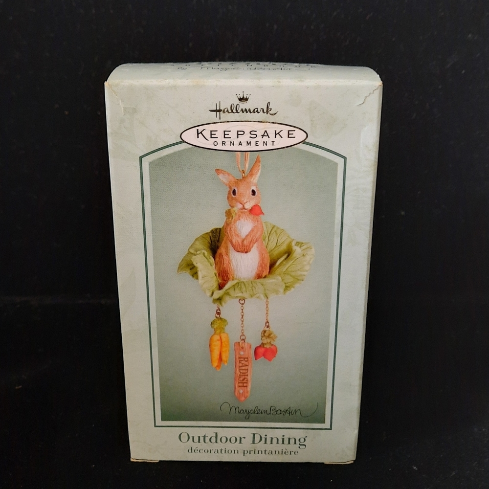 Hallmark Nature's Sketchbook "Outdoor Dining" Bunny Rabbit Marjolein Bastin 2003